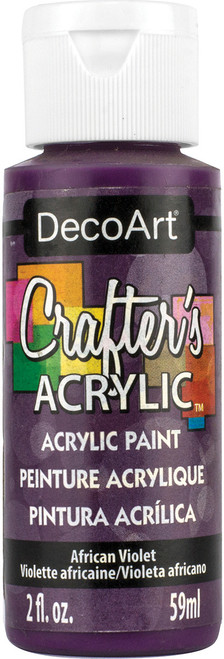 DecoArt Crafter's Acrylic All-Purpose Paint 2oz-African Violet - DCA-74 - 766218005779 DecoArt Crafter's Acrylic All-Purpose Paint 2oz-African Violet - DCA-74 - 766218005779