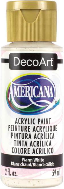 DecoArt Americana Acrylic Paint 2oz-Warm White - Semi-Opaque - DA-239 - 766218011978