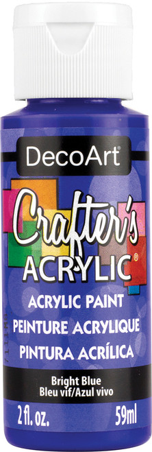 DecoArt Crafter's Acrylic All-Purpose Paint 2oz-Bright Blue - DCA-101 - 766218024534 DecoArt Crafter's Acrylic All-Purpose Paint 2oz-Bright Blue - DCA-101 - 766218024534