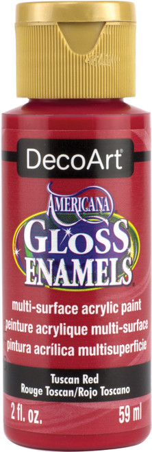 DecoArt Americana Gloss Enamels Acrylic Paint 2oz-Tuscan Red - DAG-265 - 766218038012