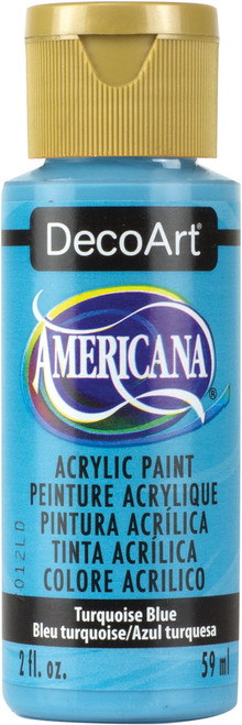 DecoArt Americana Acrylic Paint 2oz-Turquoise Blue - Opaque - DA-268 - 766218034250 DecoArt Americana Acrylic Paint 2oz-Turquoise Blue - Opaque - DA-268 - 766218034250