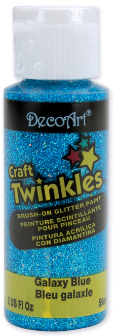 DecoArt Craft Twinkles Glitter Paint 2oz-Galaxy Blue - DCT-18 - 766218016768