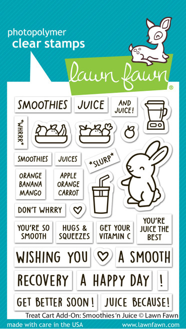 Lawn Fawn Clear Stamps-Treat Cart Smoothies 'n Juice Add-On - 5A002W64-1GWWZ - 783385672849