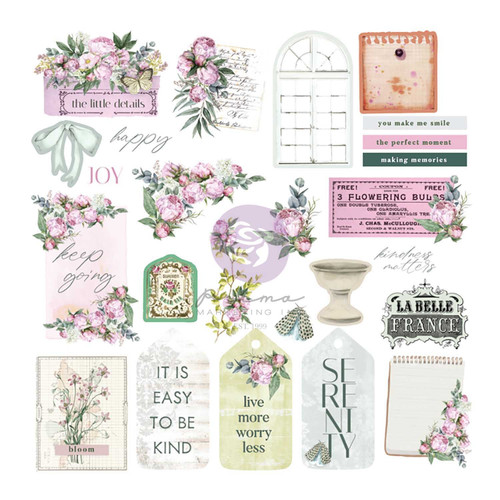 Prima Marketing Ephemera Serene Petals 50/Pkg-Garden Tags - 5A002MN9-1GP2T - 655350671242