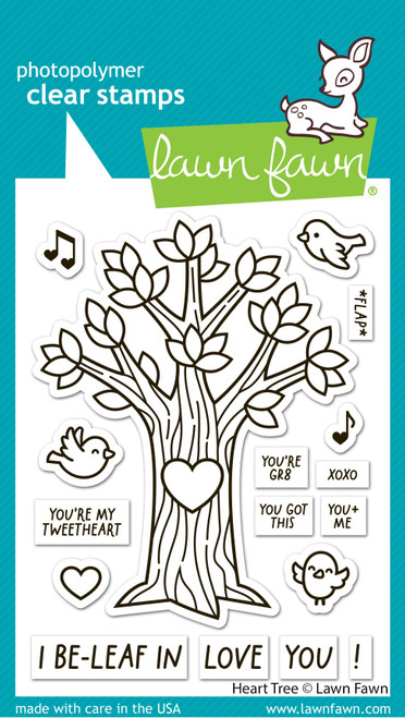 2 Pack - Lawn Fawn Clear Stamps 4"X6"-Heart Tree - 5A002W63-1GWW8 - 783385672818