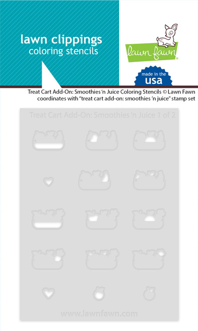 Lawn Clippings Coloring Stencils-Treat Cart Smoothies 'n Juice Add-On - 5A002W5N-1GWW1 - 783385672726