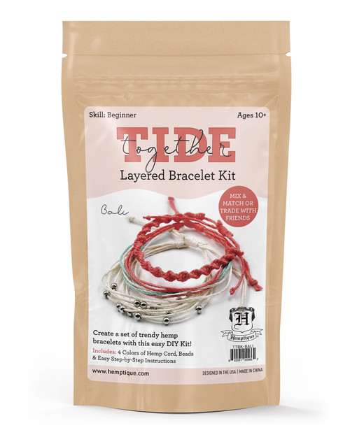 Hemptique Layered Bracelet Kit-Bali - 5A002WM2-1GXDX - 602581055662