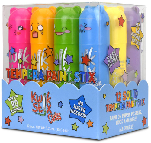 Kwik Stix Solid Tempera Paint Sticks 12/Pkg-Cuties - 5A002WMC-1GXF3 - 634901006849