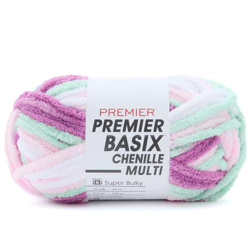 3 Pack - Premier Basix Chenille Multi Yarn-Anemone - 5A002WMJ-1GXFF - 840166856536