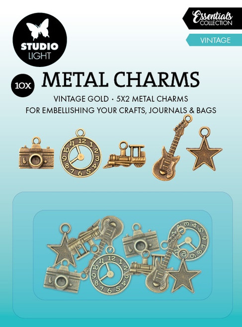 Studio Light Consumables Metal Charms 10/Pkg-Nr. 04 Vintage Consumables - 5A002W32-1GWRQ - 8713943159552