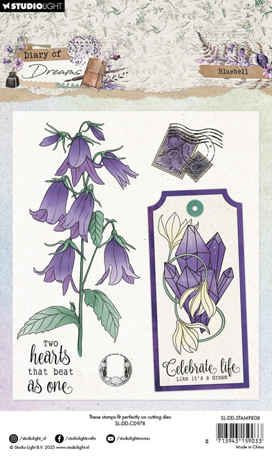 Diary Of Dreams Collection Clear Stamps 6/Pkg-Nr. 808, Blue Bell - 5A002W3K-1GWRS