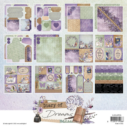 Diary Of Dreams Mixed Paper Pad 8"X8"-Nr. 296, Envelopes - 5A002W3Q-1GWR1