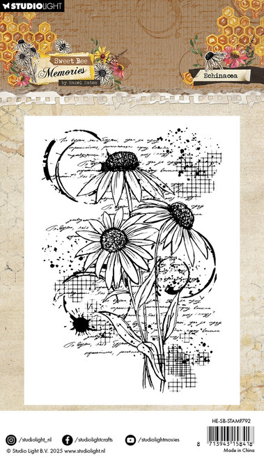 Hazel Eaton Sweet Bee Memories Clear Stamp-Nr. 792, Echinacea - 5A002W3M-1GWSM