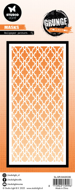 Grunge Collection 5.82"X8.25" Stencil-Nr. 336, Wallpaper Pattern - 5A002W2T-1GWSS
