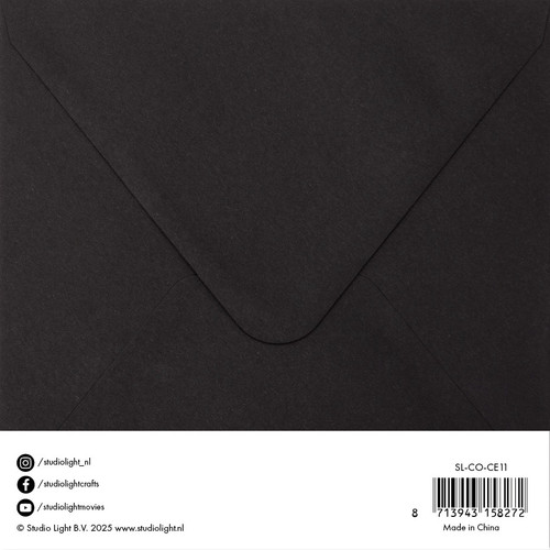 Studio Light Consumables 6"X6" Cards & Envelopes 20/Pkg-Nr. 11 Black - 5A002W3C-1GWSF Studio Light Consumables 6"X6" Cards & Envelopes 20/Pkg-Nr. 11 Black - 5A002W3C-1GWSF