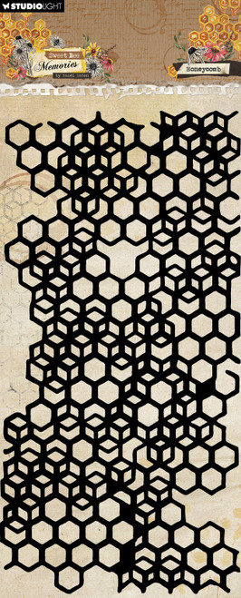 Hazel Eaton Sweet Bee Memories Stencil 4.13"X8.26" 1/Pkg-Nr. 329, Mask Honeycomb - 5A002W3T-1GWSG - 8713943158500