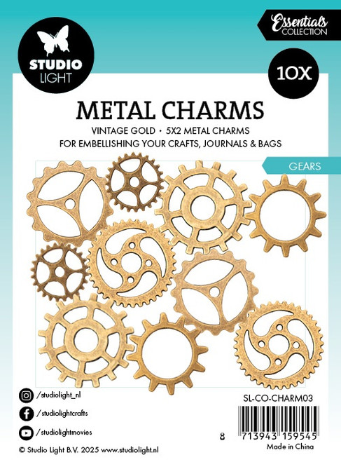 Studio Light Consumables Metal Charms 10/Pkg-Nr. 03 Gears - 5A002W2Z-1GWSH Studio Light Consumables Metal Charms 10/Pkg-Nr. 03 Gears - 5A002W2Z-1GWSH