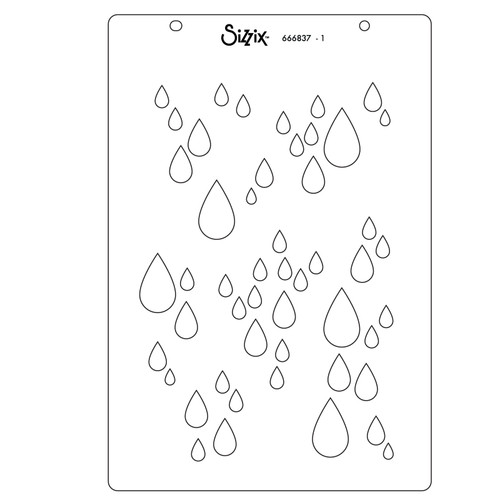 Sizzix A5 Clear Stamps Set by Stacey Park-Drip, Drip, Drop - 5A002MW3-1GP9K - 630454291572