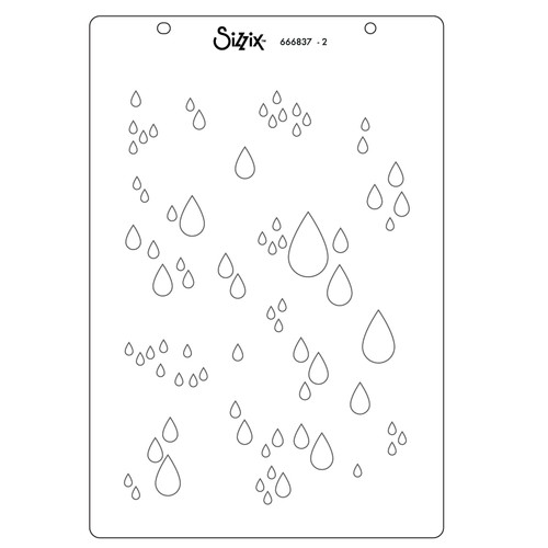 Sizzix A5 Clear Stamps Set by Stacey Park-Drip, Drip, Drop - 5A002MW3-1GP9K