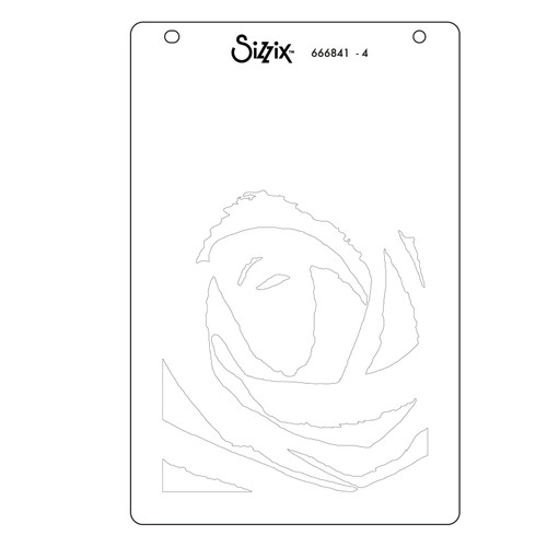 Sizzix A6 Stencil 4/Pkg by Stacey Park-Belle of the Ball 5A002MWW-1GP95