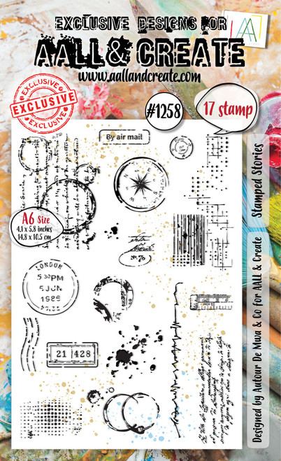 AALL And Create A6 Photopolymer Clear Stamp Set-Stamped Stories - 5A002V24-1GWPP - 5060979168847