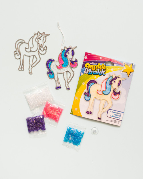 Colorbok Makit & Bakit Suncatcher Kit-Glitter Unicorn - TB-47648