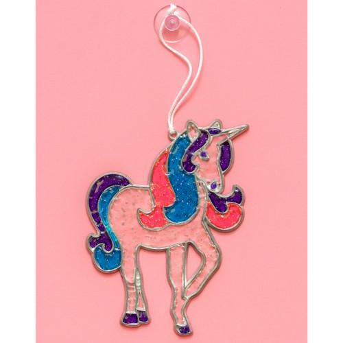 Colorbok Makit & Bakit Suncatcher Kit-Glitter Unicorn - TB-47648