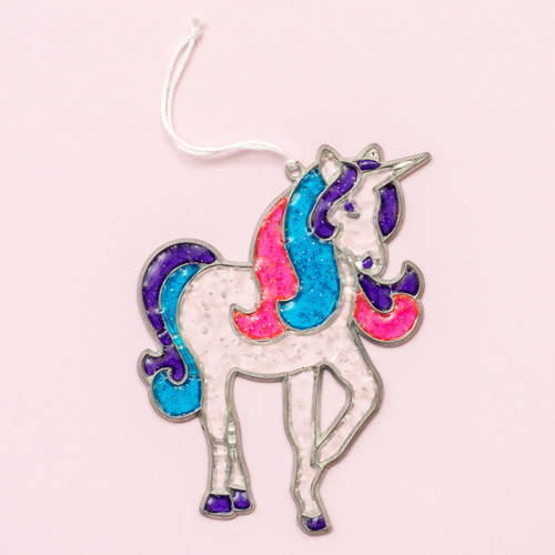 Colorbok Makit & Bakit Suncatcher Kit-Glitter Unicorn - TB-47648