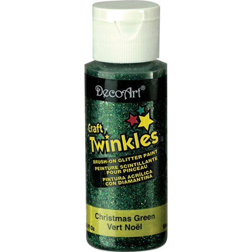 6 Pack - DecoArt Craft Twinkles Glitter Paint 2oz-Christmas Green - DCT-4 - 016455934302