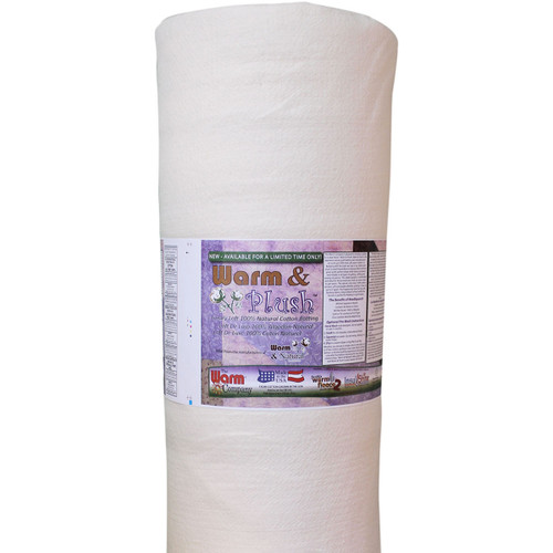 Warm Company Warm & Plush Cotton Batting BTY-Queen Size 90"X25yd - 2660 - 753705026607