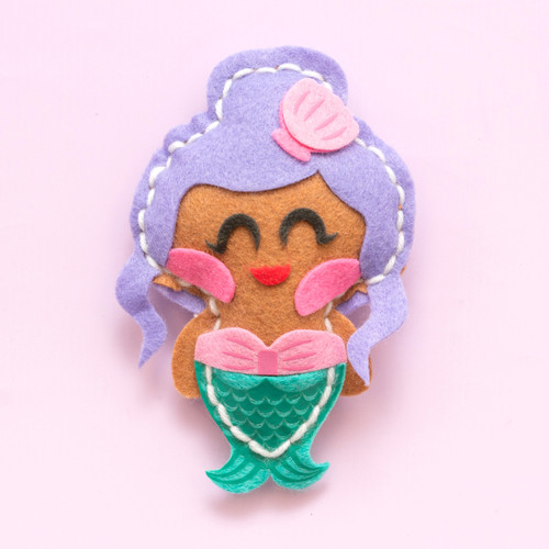 3 Pack - Colorbok Sew Cute! Felt Backpack Clip Kit-Mermaid - SCMINI-74300