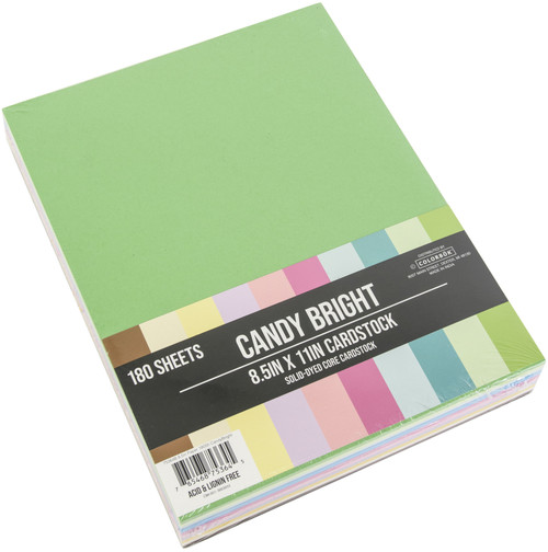 Colorbok Paper 8.5"X11" 180/Pkg-Candy Bright - 75364