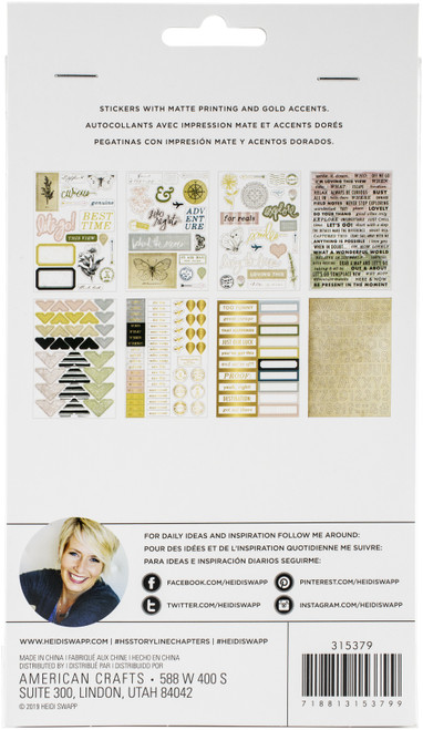 3 Pack - Heidi Swapp Storyline Chapters Mini Sticker Book-The Journaler - HS315379