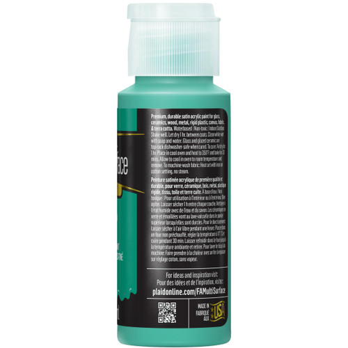 3 Pack - FolkArt Multi-Surface Satin Acrylic Paint 2oz-Lagoon - 5A002XBL-1GYBK 3 Pack - FolkArt Multi-Surface Satin Acrylic Paint 2oz-Lagoon - 5A002XBL-1GYBK