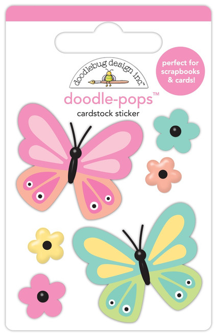 Doodlebug Doodle-Pops 3D Stickers-Butterfly Kisses - 5A002X7H-1GY5R - 842715087774