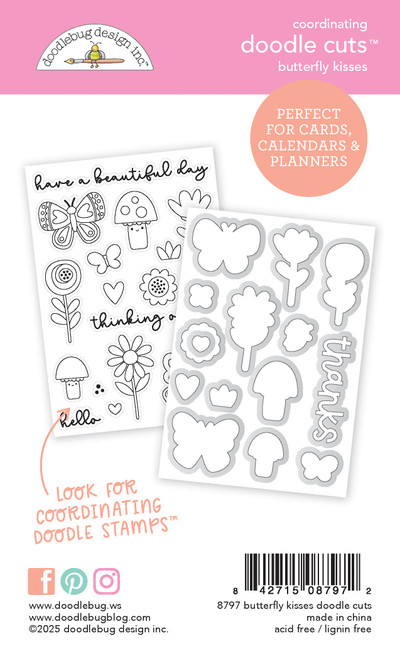 Doodlebug Doodle Cuts Dies-Butterfly Kisses - 5A002X6W-1GY5T