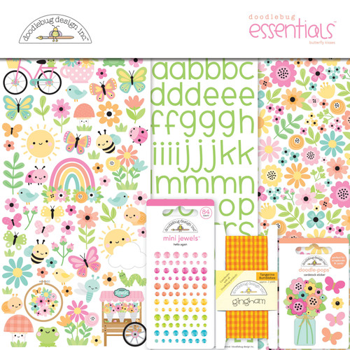 Doodlebug Essentials Page Kit 12"X12"-Butterfly Kisses - 5A002X7Q-1GY62 - 842715088245