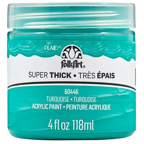 3 Pack - FolkArt Super Thick Acrylic Paint 4oz-Turquoise - 5A002XBZ-1GYBX - 028995604461 3 Pack - FolkArt Super Thick Acrylic Paint 4oz-Turquoise - 5A002XBZ-1GYBX - 028995604461