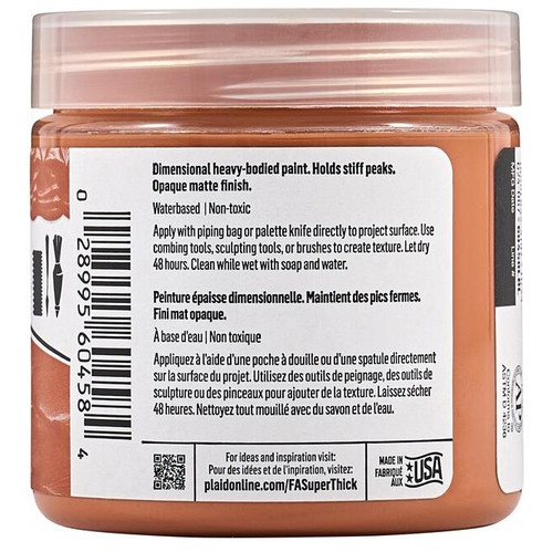 FolkArt Super Thick Acrylic Paint 4oz-Terra Cotta - 5A002XBZ-1GYBB FolkArt Super Thick Acrylic Paint 4oz-Terra Cotta - 5A002XBZ-1GYBB