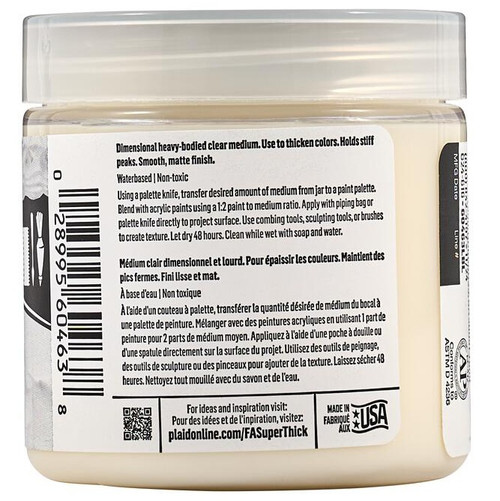 FolkArt Super Thick Acrylic Paint 4oz-Tintable Medium - 5A002XBZ-1GYC3 FolkArt Super Thick Acrylic Paint 4oz-Tintable Medium - 5A002XBZ-1GYC3