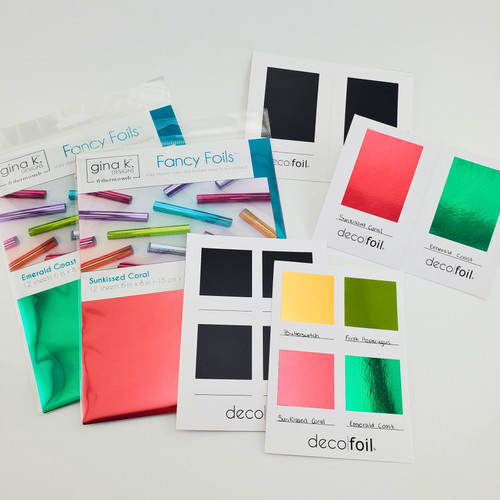 Deco Foil Toner Swatch Cards 4.25"X5.5" 8 Sheets-Singles - 5A002X2D-1GY01 Deco Foil Toner Swatch Cards 4.25"X5.5" 8 Sheets-Singles - 5A002X2D-1GY01