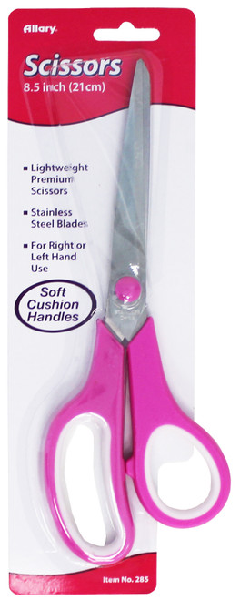 12 Pack Allary Scissors 8.5" Premium Soft Cushion -Assorted Colors 5A002X2C-1GY00