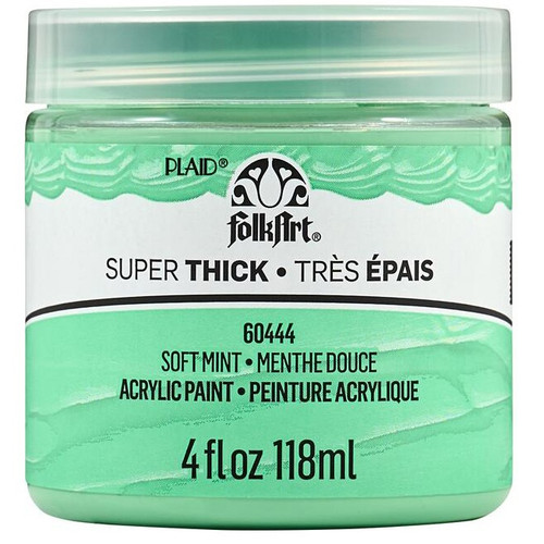 3 Pack - FolkArt Super Thick Acrylic Paint 4oz-Soft Mint - 5A002XBZ-1GYB3 - 028995604447 3 Pack - FolkArt Super Thick Acrylic Paint 4oz-Soft Mint - 5A002XBZ-1GYB3 - 028995604447