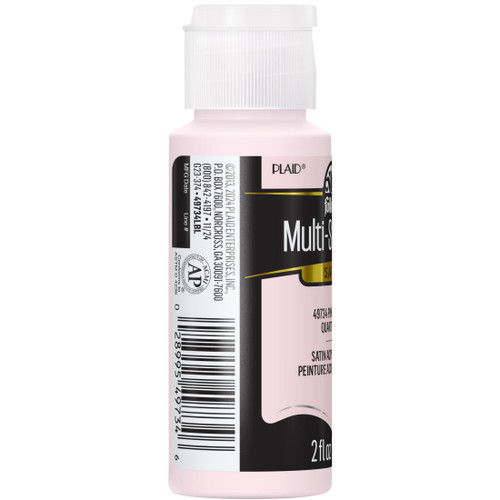 3 Pack - FolkArt Multi-Surface Satin Acrylic Paint 2oz-Pink Quartz - 5A002XBL-1GYB0 3 Pack - FolkArt Multi-Surface Satin Acrylic Paint 2oz-Pink Quartz - 5A002XBL-1GYB0