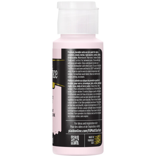 3 Pack - FolkArt Multi-Surface Satin Acrylic Paint 2oz-Pink Quartz - 5A002XBL-1GYB0 3 Pack - FolkArt Multi-Surface Satin Acrylic Paint 2oz-Pink Quartz - 5A002XBL-1GYB0