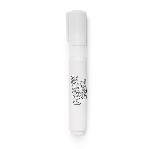 American Crafts Poster Shop Opaque Marker 8mm Chisel Tip-White - 378896
