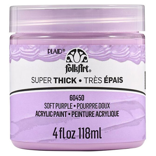 3 Pack - FolkArt Super Thick Acrylic Paint 4oz-Soft Purple - 5A002XBZ-1GYBH - 028995604508 3 Pack - FolkArt Super Thick Acrylic Paint 4oz-Soft Purple - 5A002XBZ-1GYBH - 028995604508
