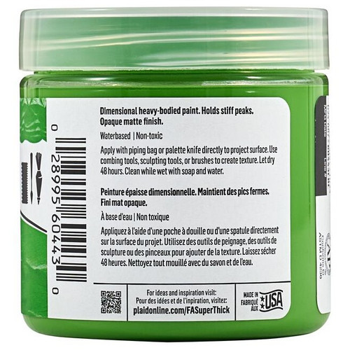 3 Pack - FolkArt Super Thick Acrylic Paint 4oz-Leafy Green - 5A002XBZ-1GYB8 3 Pack - FolkArt Super Thick Acrylic Paint 4oz-Leafy Green - 5A002XBZ-1GYB8
