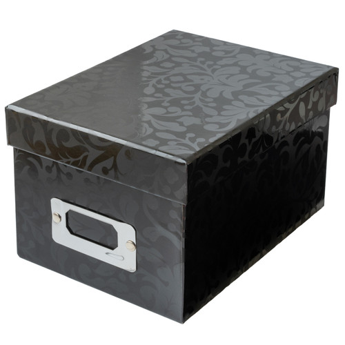2 Pack - DCWV Mini Box W/Bookplate 5.33"X7.33"X4.25"-Black Floral Vine - SY047115 - 611356263140