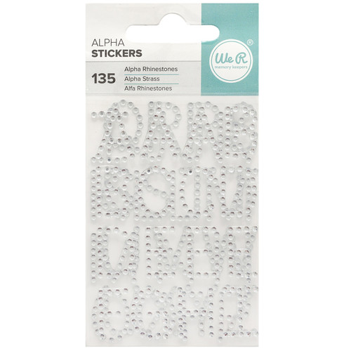 3 Pack - We R Gem Alpha Stickers-135 Rhinestones (46 Letters) - 5A003G28-60030 - 633356600305
